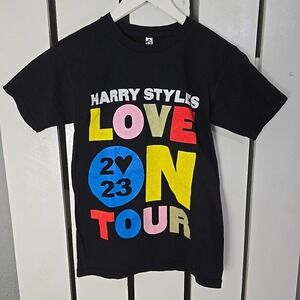 Harry Styles 2023 Love on Tour Crewneck Shirt Unisex XS Black Forum Acrisure